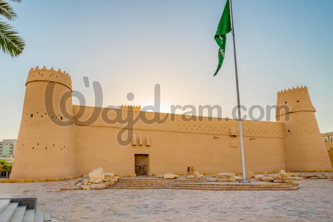 Masmak Fort in Riyadh, Saudi Arabia - Traditional Arab Mud Building - Left