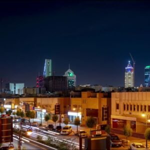 Riyadh, Saudi Arabia Timelapse, Al Tahlia Street, Faisalia Tower, Landscape