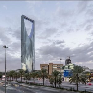 Saudi Arabia Riyadh Sunsets Timelapse - Mamlakah Tower Day to Night landscape
