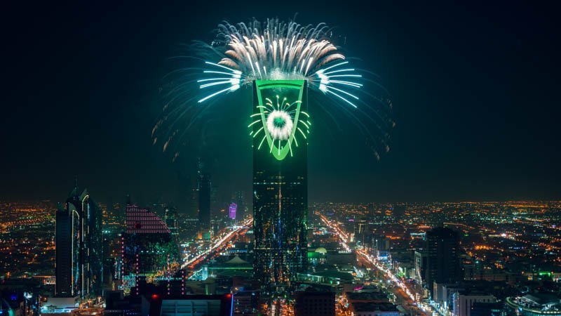 Riyadh Celebration Fireworks – Saudi Arabia Night Landscape – Photo 1