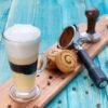 Coffee with Cream Foam, Cinnamon Rolls and Coffee Tools – Photo 1