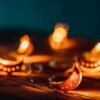 Ramadan Moon with Colorful Bokeh Lights Glowing at Night – Photo 1