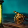 Ramadan Cannon with Colorful Bokeh Lights Glowing at Night – Photo 1