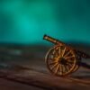 Ramadan Cannon with Colorful Bokeh Lights Glowing at Night – Photo 3