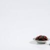 Ramadan Dates on White background. Festive Greeting Card, Ramadan Kareem