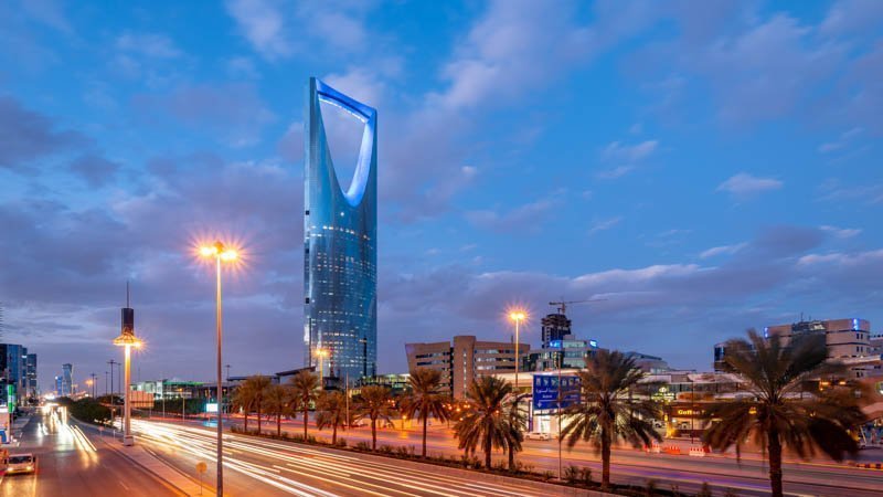Saudi Arabia Riyadh Landscape at Blue Hour – Kingdom Centre – Photo 2