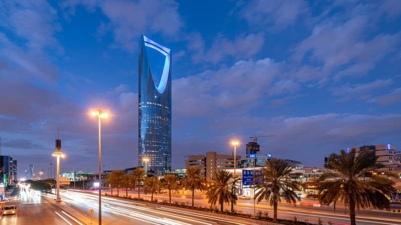 Saudi Arabia Riyadh Landscape at Blue Hour – Kingdom Centre – Photo 1