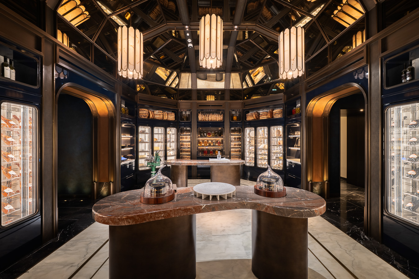 Store area Cafe Boulud, food photography by Wajd Ramadan for LEDFlex, Riyadh.