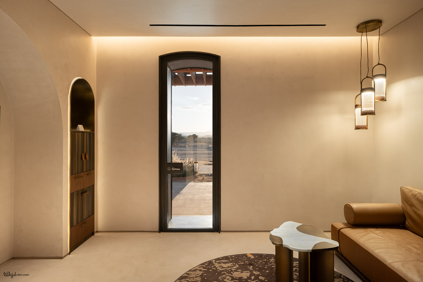 The Chedi Hegra luxury hotel exterior at AlUla, Saudi Arabia. Heritage railway station architecture repurposed into a five-star hospitality property within the UNESCO World Heritage Site of Hegra (Mada'in Salih). Hotel architecture photography by Wajd Ramadan