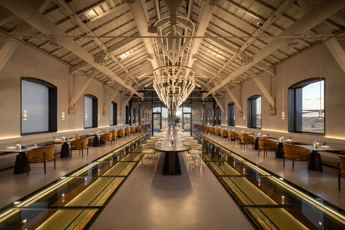 The Chedi Hegra luxury hotel exterior at AlUla, Saudi Arabia. Heritage railway station architecture repurposed into a five-star hospitality property within the UNESCO World Heritage Site of Hegra (Mada'in Salih). Hotel architecture photography by Wajd Ramadan