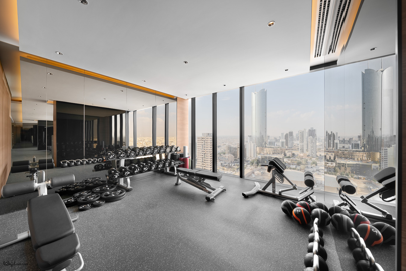 Gym - architecture photography by Wajd Ramadan for Radisson Blu Sahafa, Riyadh, Saudi Arabia.