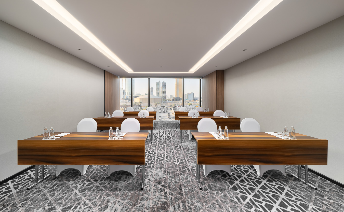 Meeting Room - architecture photography by Wajd Ramadan for Radisson Blu Sahafa, Riyadh, Saudi Arabia.