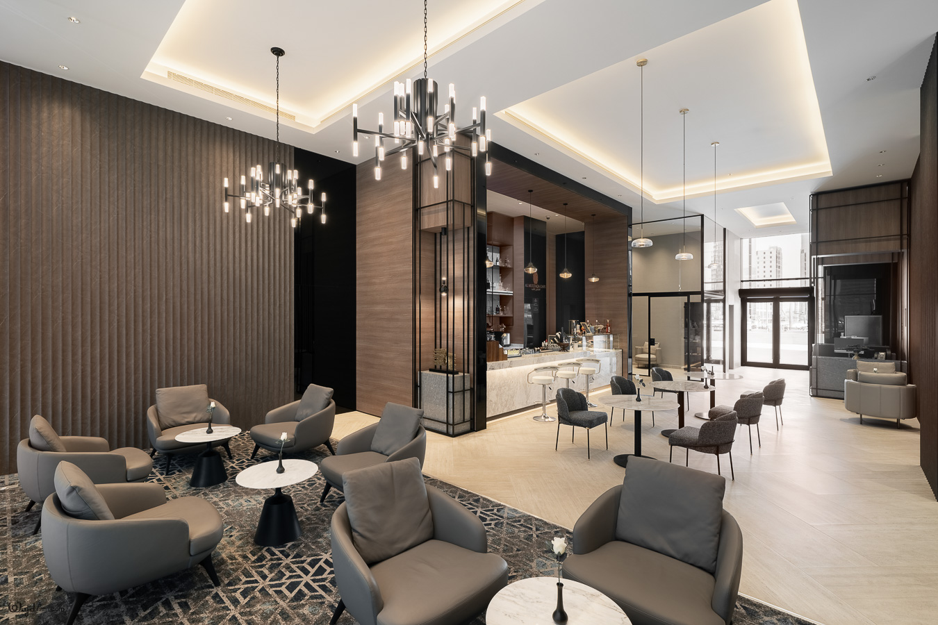 Coffee Bar - architecture photography by Wajd Ramadan for Radisson Blu Sahafa, Riyadh, Saudi Arabia.