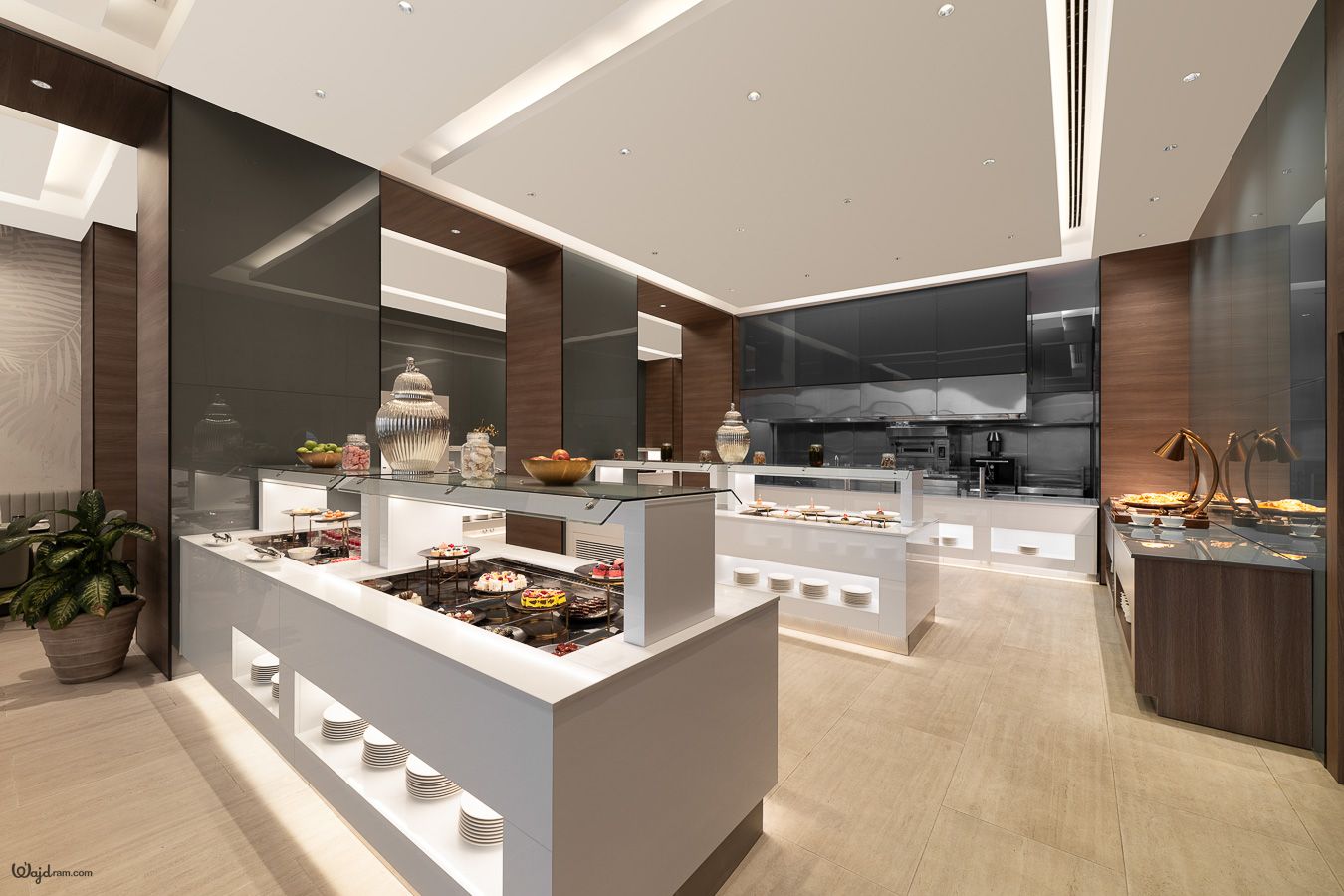 Resturant - architecture photography by Wajd Ramadan for Radisson Blu Sahafa, Riyadh, Saudi Arabia.