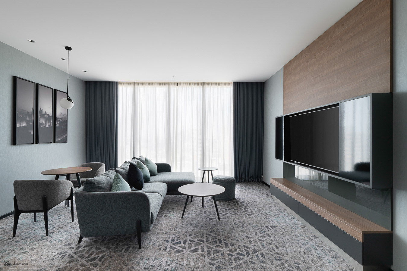 Guest room interior — hotel room photography by Wajd Ramadan for Radisson Blu Sahafa, Riyadh, Saudi Arabia.