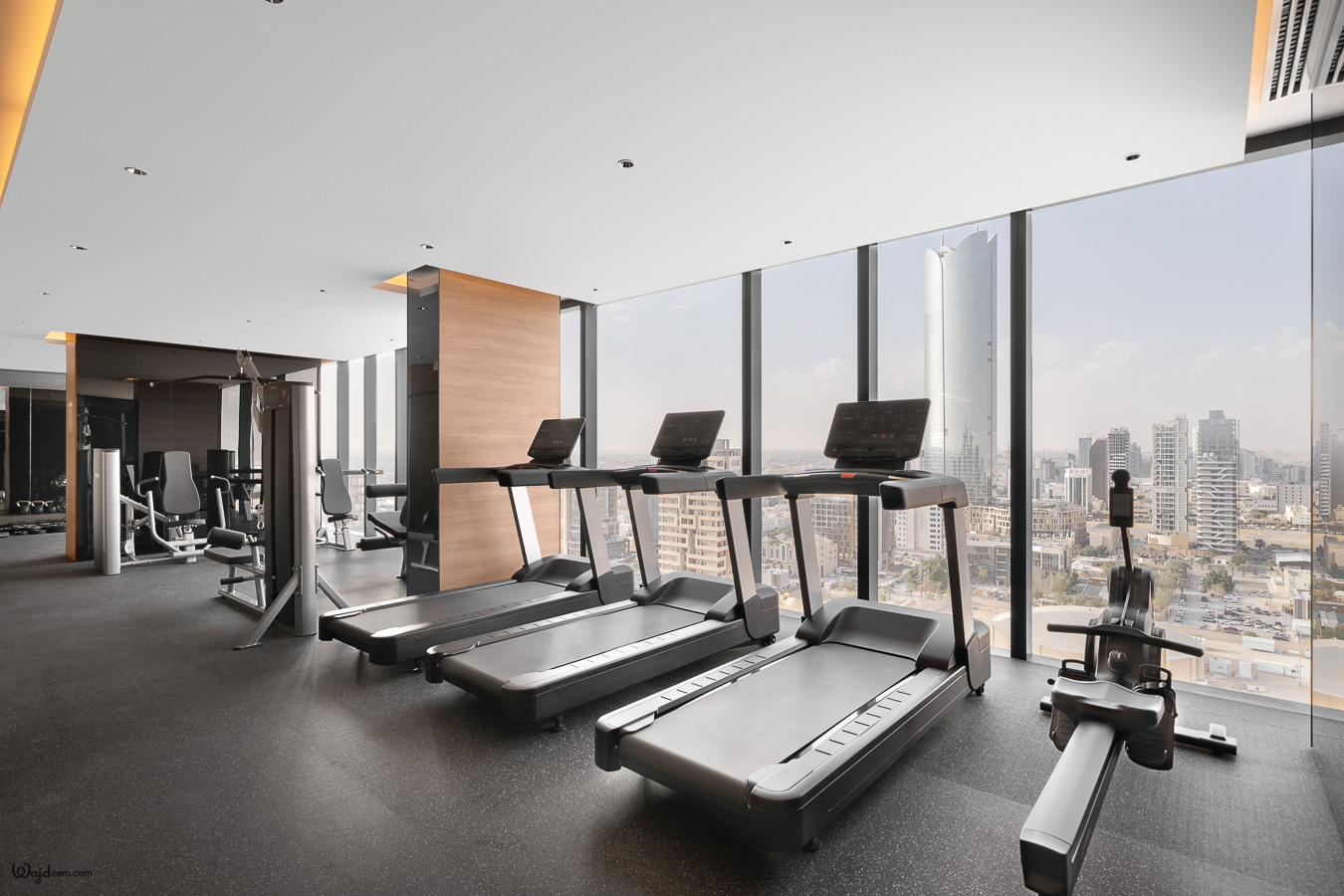Gym - architecture photography by Wajd Ramadan for Radisson Blu Sahafa, Riyadh, Saudi Arabia.