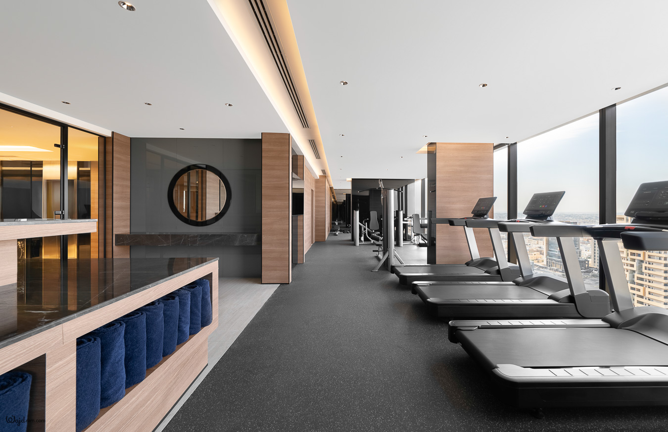 Gym - architecture photography by Wajd Ramadan for Radisson Blu Sahafa, Riyadh, Saudi Arabia.